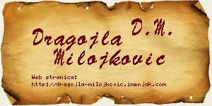 Dragojla Milojković vizit kartica